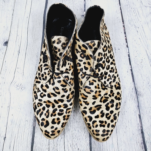 DJANGO & JULIETTE | Karaf ocelot pony hair leather slipon laceup ankle boots - Picture 4 of 12